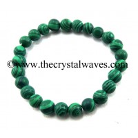 Malachite Natural Round Beads Bracelet